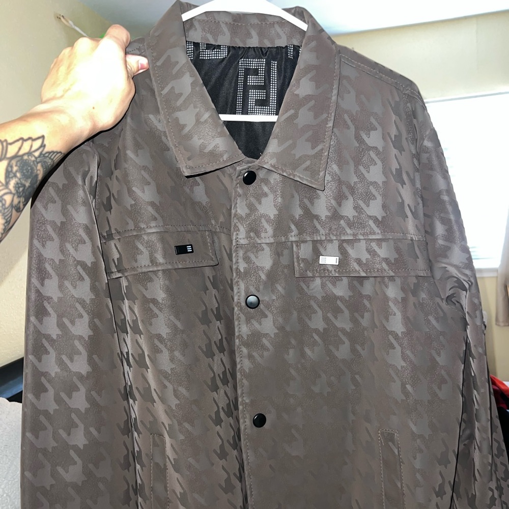 Brown Houndstooth Jacket